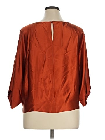 Lafayette 148 New York 3/4 Sleeve Silk Top (view 2)