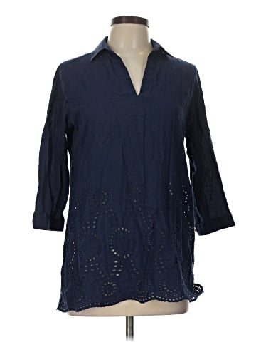 Foxcroft 3/4 Sleeve Button-Down Shirt (view 1)