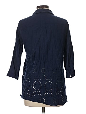 Foxcroft 3/4 Sleeve Button-Down Shirt (view 2)