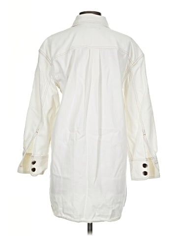 Madewell Denim Oversized Mini Shirtdress: Garment-Dyed Edition (view 2)