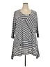 Woman Within Stripes Silver 3/4 Sleeve Blouse Size 22 (1X) - photo 1