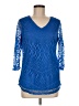 Tribal Blue 3/4 Sleeve Top Size S - photo 1