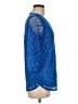 Tribal Blue 3/4 Sleeve Top Size S - photo 4
