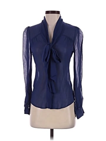 Madison Marcus Long Sleeve Silk Top (view 1)