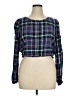 True Craft 100% Cotton Blue Long Sleeve Blouse Size XL - photo 1