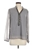 Venus Gray Long Sleeve Blouse Size 6 - photo 1