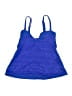 Catalina Chevron-herringbone Blue Swimsuit Top Size 1X - photo 2