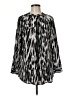 Rock & Republic Silver Long Sleeve Blouse Size M - photo 1