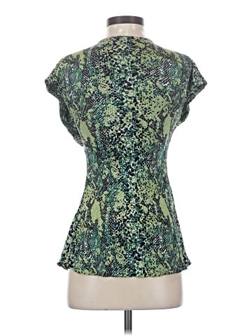 Sky Short Sleeve Silk Top (view 2)