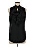 Bisou Bisou 100% Polyester Black Sleeveless Blouse Size L - photo 1