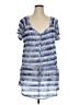 J Valdi Blue Short Sleeve Blouse Size XL - photo 1