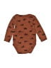 Petit Lem Brown Orange Long Sleeve Onesie 6-9 MO / 9 MO - photo 2