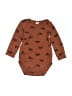 Petit Lem Brown Orange Long Sleeve Onesie 6-9 MO / 9 MO - photo 1