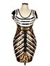 2b bebe Graphic Gold Cocktail Dress Size L - photo 1