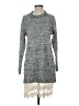 Ryu 100% Polyester Tweed Gray Casual Dress Size S - photo 1