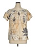Apostrophe Tan Short Sleeve Blouse Size XL - photo 1