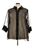 White Stag 100% Polyester Stars Black 3/4 Sleeve Blouse Size 26-28W - photo 1
