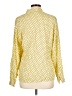 Pendleton 100% Rayon Polka Dots Yellow Long Sleeve Blouse Size 12 - photo 2