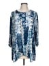 N Touch Blue 3/4 Sleeve Blouse Size L - photo 1