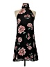 AaKaa 100% Rayon Floral Black Cocktail Dress Size S - photo 1