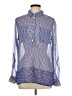 Joe Fresh Blue Long Sleeve Blouse Size L - photo 1