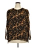Calvin Klein 100% Polyester Brown 3/4 Sleeve Blouse Size 2X - photo 1