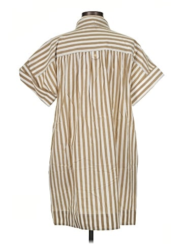 Madewell Collared Button-Front Mini Shirtdress in Stripe (view 2)
