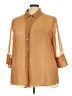 White Stag 100% Polyester Color Block Tan 3/4 Sleeve Blouse Size 22-24W - photo 1