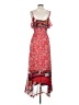 One September 100% Polyester Paisley Red Casual Dress Size S - photo 2