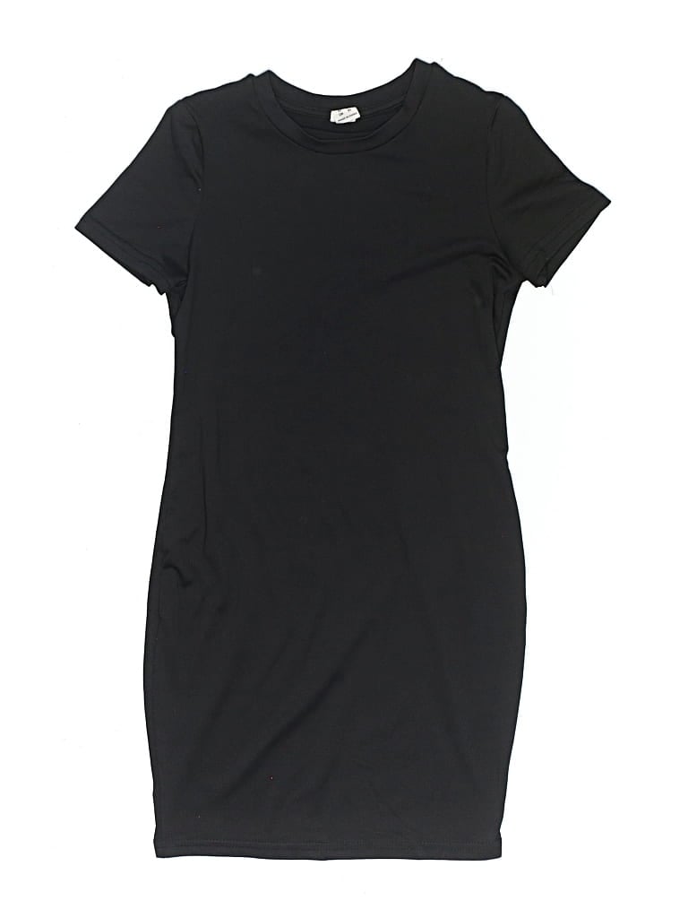 Pre-owned Shein Kids' Short Sleeve T-shirt In Black