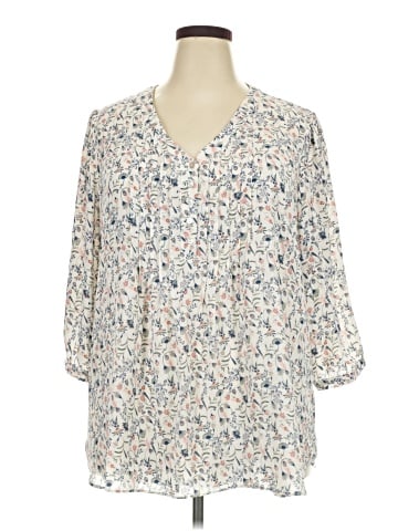 Rose + Olive 3/4 Sleeve Blouse (view 1)