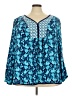 Investments 100% Polyester Teal Long Sleeve Blouse Size 3X - photo 1