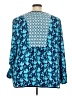 Investments 100% Polyester Teal Long Sleeve Blouse Size 3X - photo 2