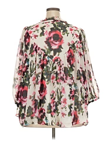 Rose + Olive 3/4 Sleeve Blouse (view 2)