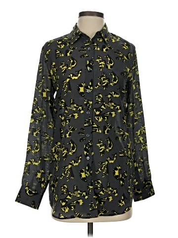 Banana Republic Factory Store Long Sleeve Silk Top (view 1)