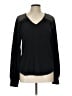 Adrianna Papell Black Long Sleeve Blouse Size L - photo 1