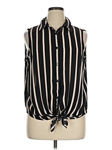 Adrianna Papell Sleeveless Button-Down Shirt (view 1)
