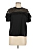 Sportmax 100% Polyamide Black Short Sleeve Top Size M - photo 1