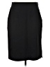 Banana Republic Solid Black Gold Wool Skirt Size 8 Petite - photo 1