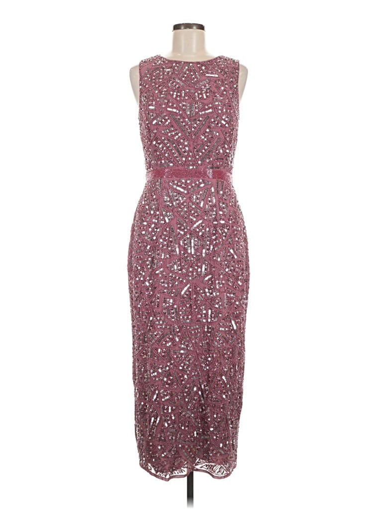 Pre-owned Mac Duggal Cocktail Dress In Burgundy