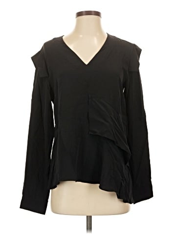 Nicole Miller Artelier Long Sleeve Silk Top (view 1)