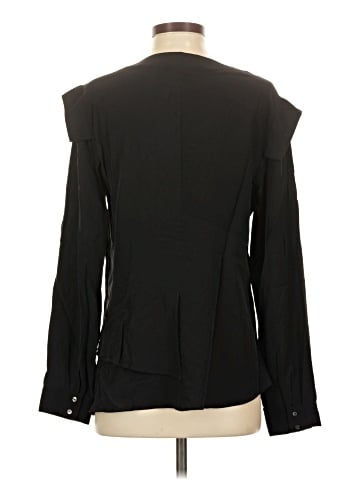 Nicole Miller Artelier Long Sleeve Silk Top (view 2)
