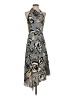 Reiss 100% Polyester Paisley Gray Casual Dress Size 2 - photo 1