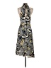 Reiss 100% Polyester Paisley Gray Casual Dress Size 2 - photo 2