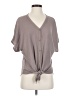 Brenda's Gray Short Sleeve Blouse Size S - photo 1