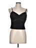 Aqua 100% Polyester Black Sleeveless Top Size L - photo 1