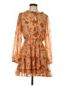Lush 100% Polyester Paisley Orange Cocktail Dress Size S - photo 1