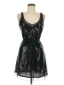 ICE 100% Polyester Metallic Black Cocktail Dress Size M - photo 1