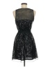 ICE 100% Polyester Metallic Black Cocktail Dress Size M - photo 2