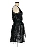 ICE 100% Polyester Metallic Black Cocktail Dress Size M - photo 4